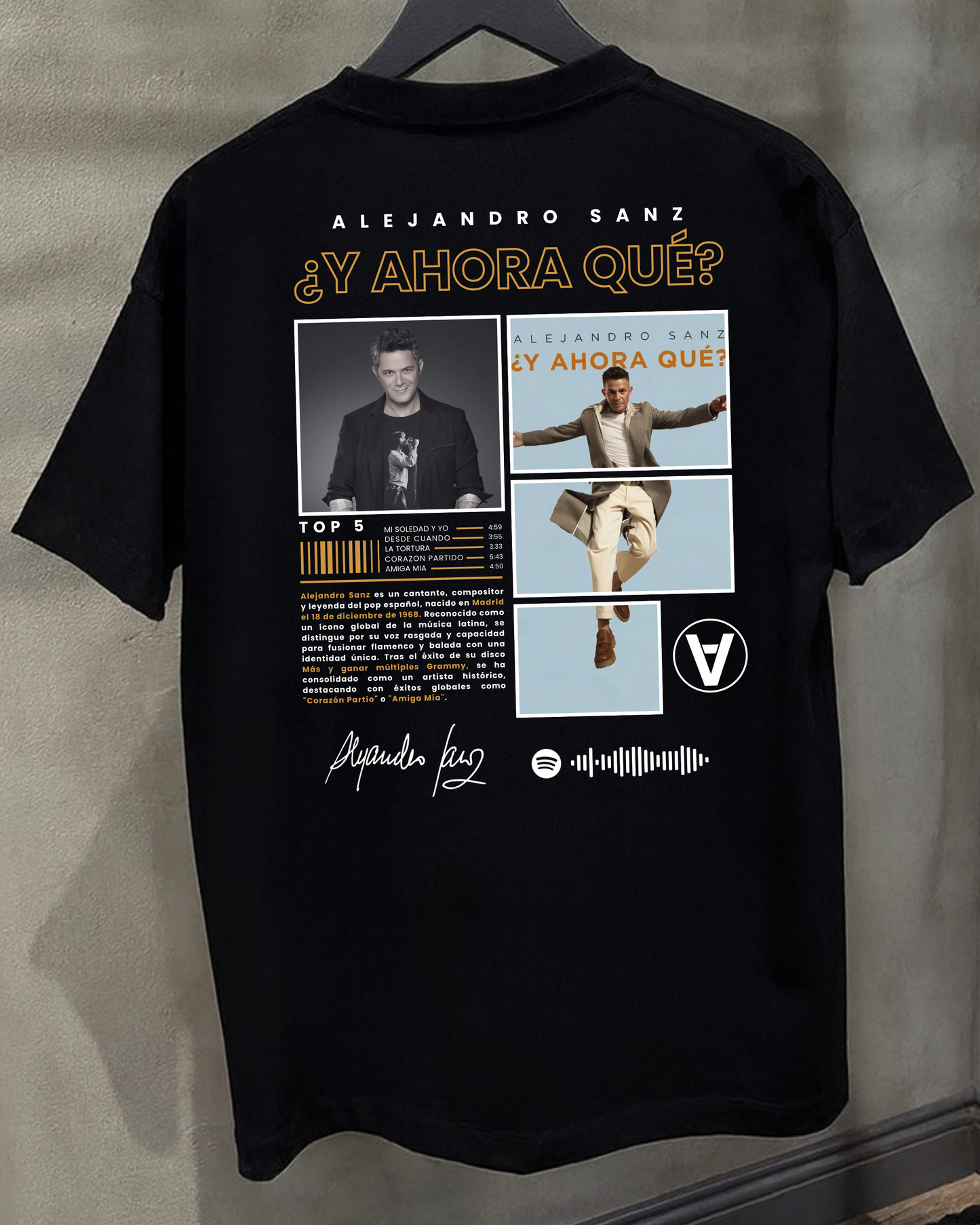Polera Alejandro Sanz | ¿Y Ahora Qué?"